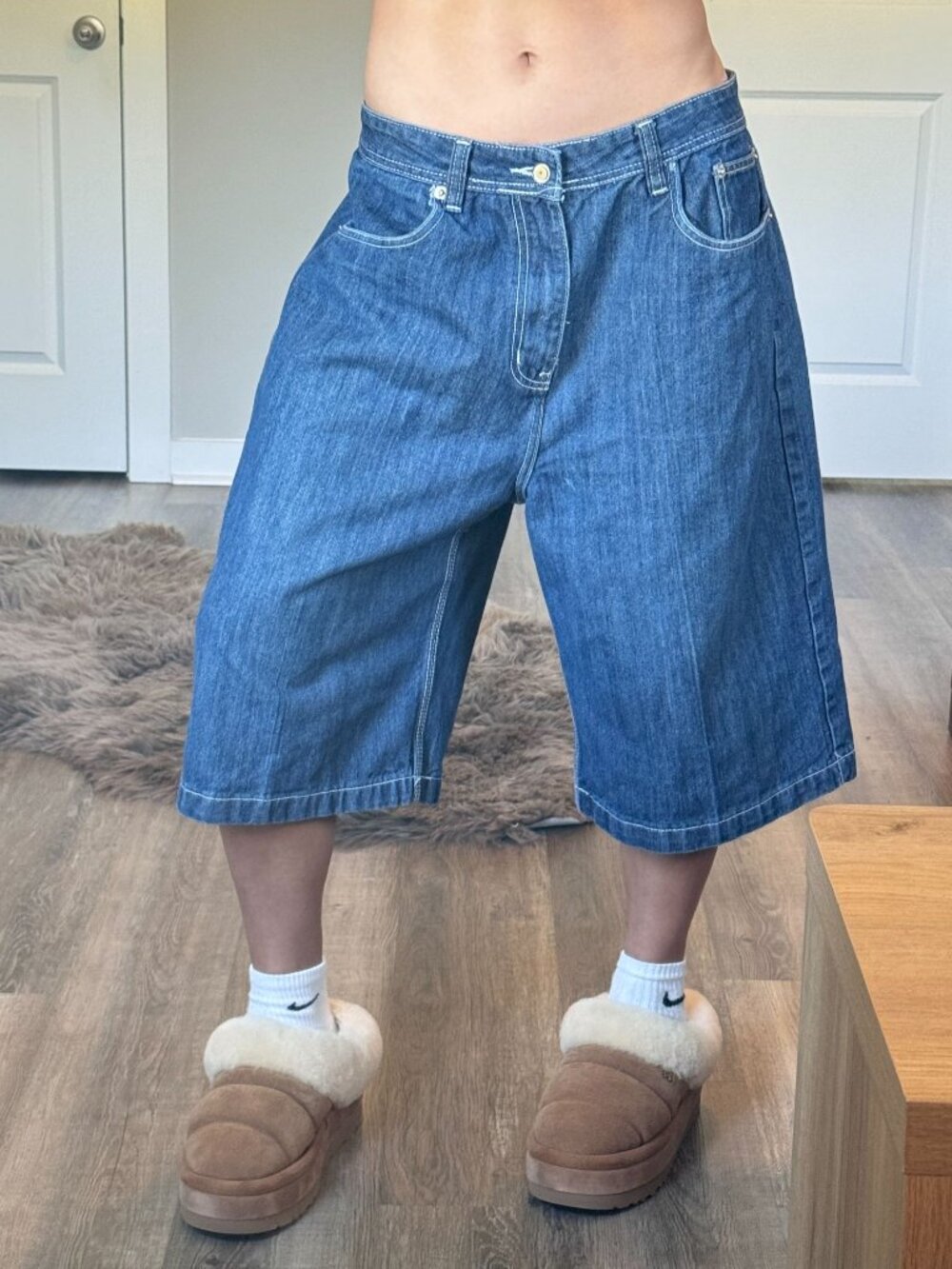 Vintage Y2K PJ Mark Baggy Jorts Mens 38 Straight Jean Shorts Streetwear Grunge